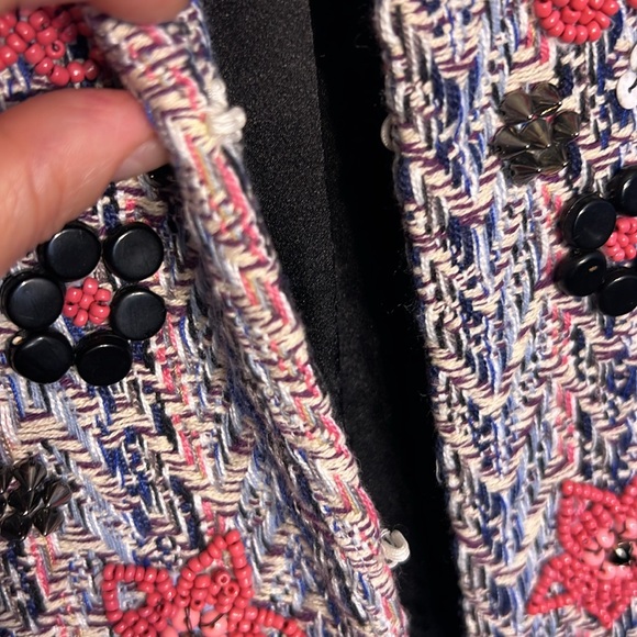 M Summer of Love Flower Knitted Cardigan Women Loose RoundNeck LongSleeve Beads - Picture 8 of 17